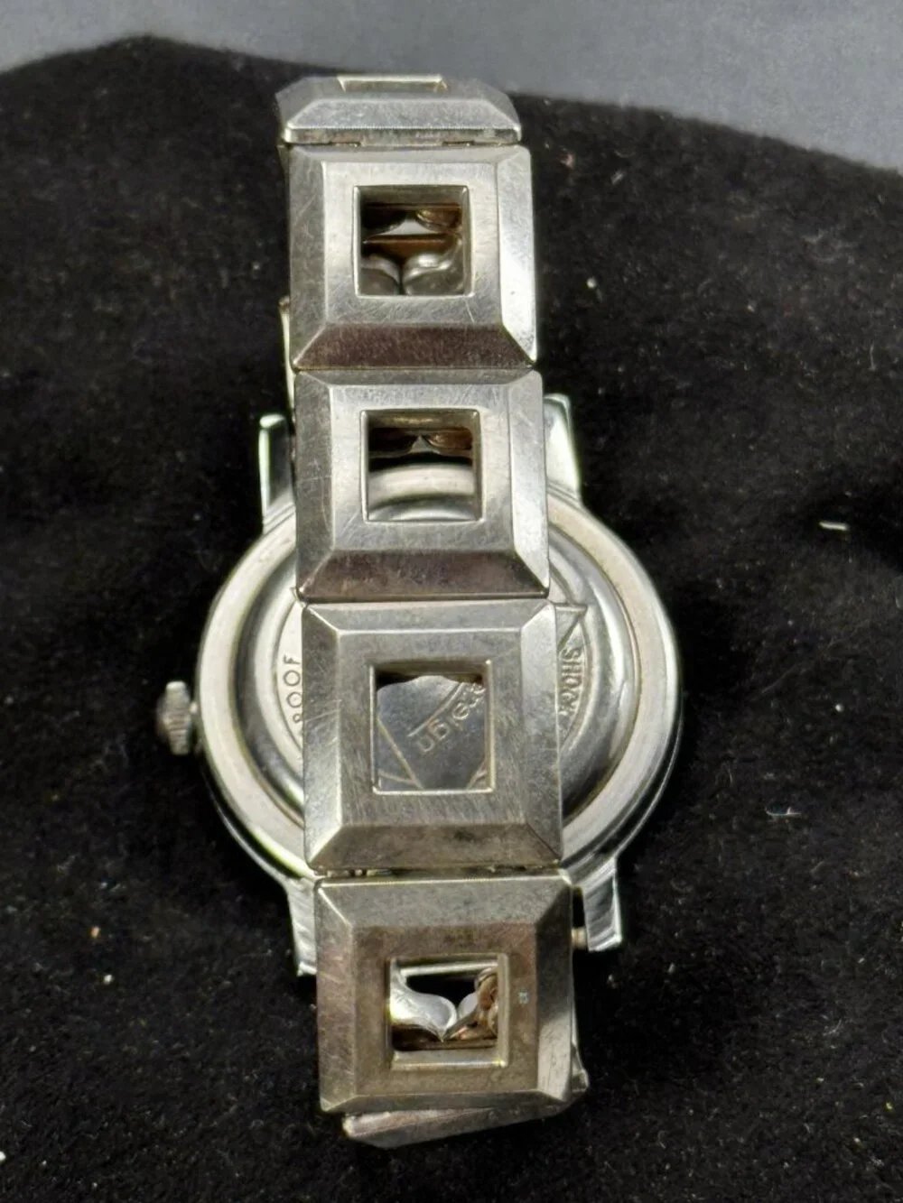 Vintage Sovereign Self Winding Swiss Automatic Watch Black Dial Speidel Runs